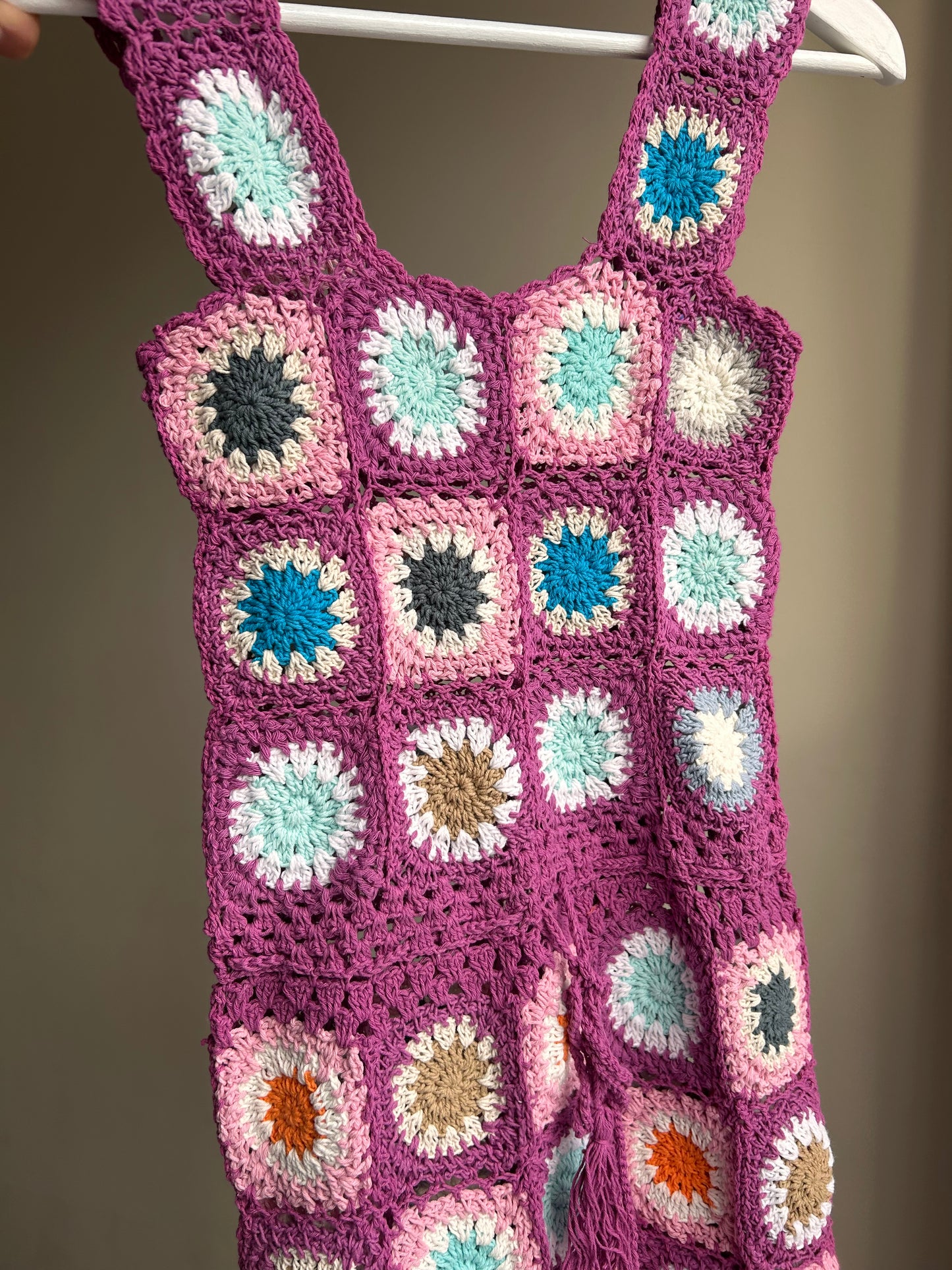 Granny Square Crochet Dress - S