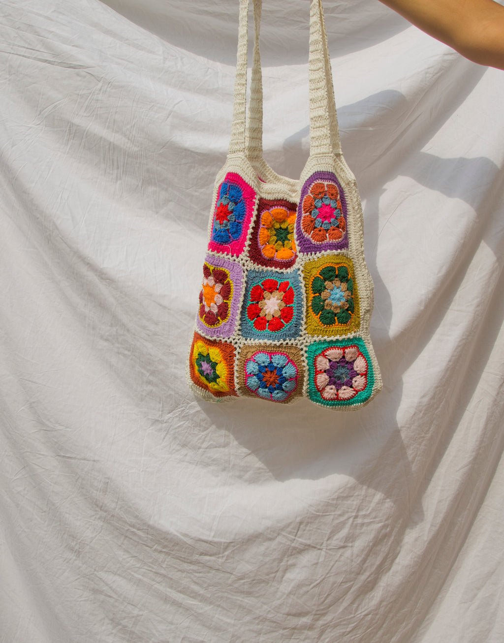 Bohemia White Crochet Tote / Shoulder Bag