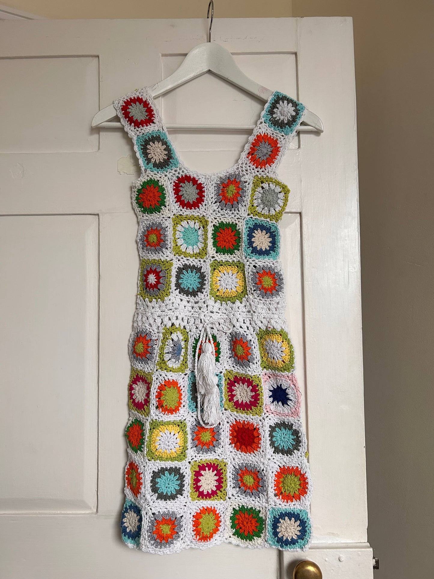 Granny Square Crochet Dress - S