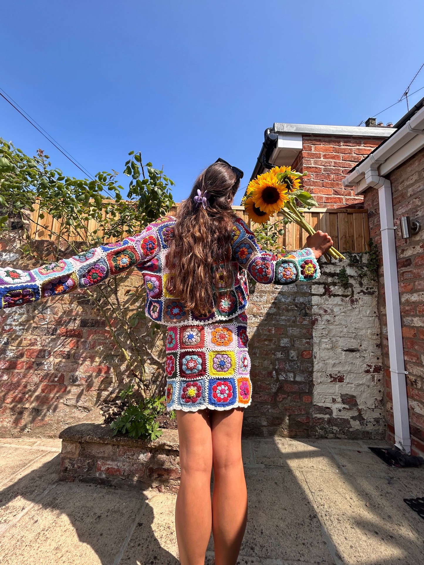 Bohemia White Floral Crochet Skirt