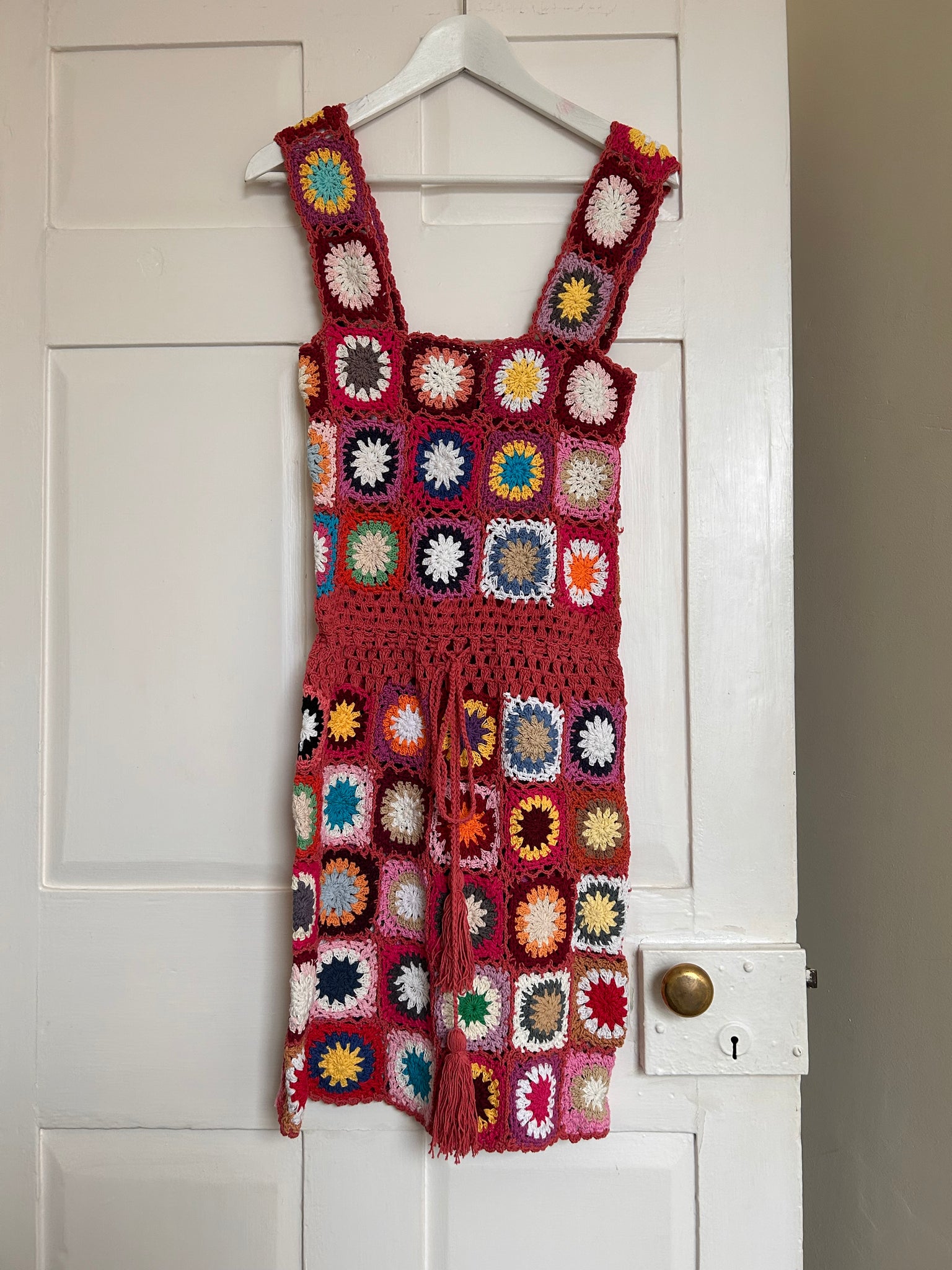 Granny Square Crochet Dress - XL