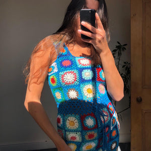 Granny Square Crochet Dress - XL