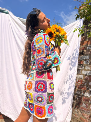 Bohemia White Floral Crochet Cardigan