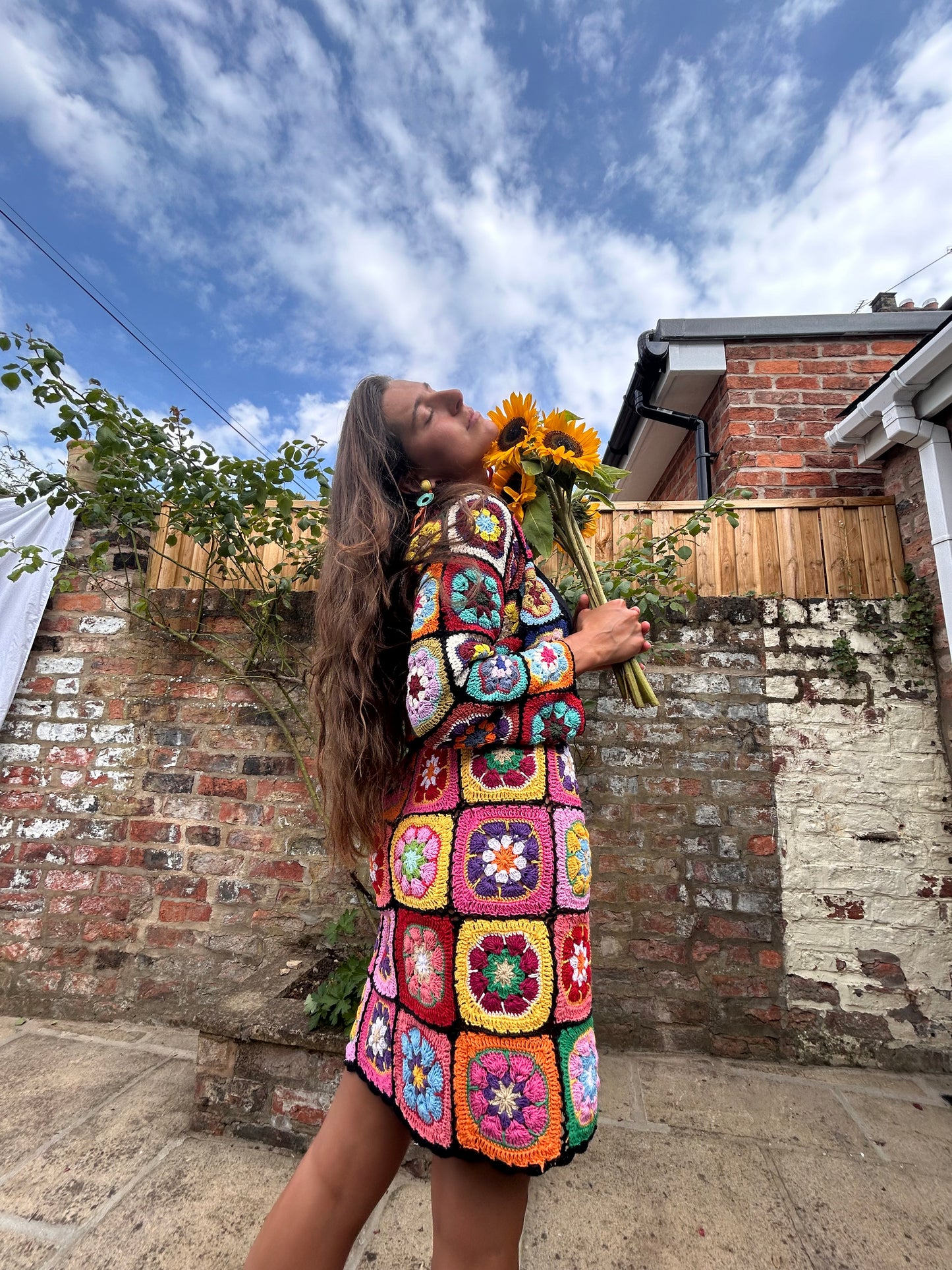 Bohemia Black Floral Crochet Skirt