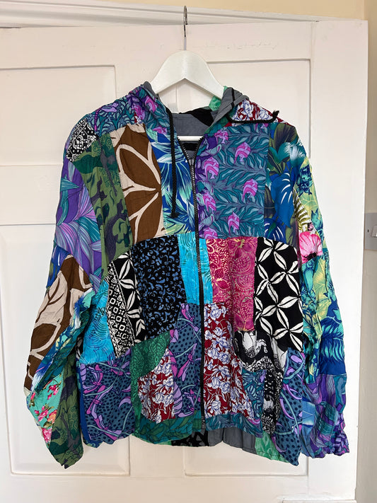 Patchwork reversible jacket - S