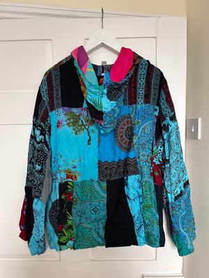 Patchwork reversible jacket - S