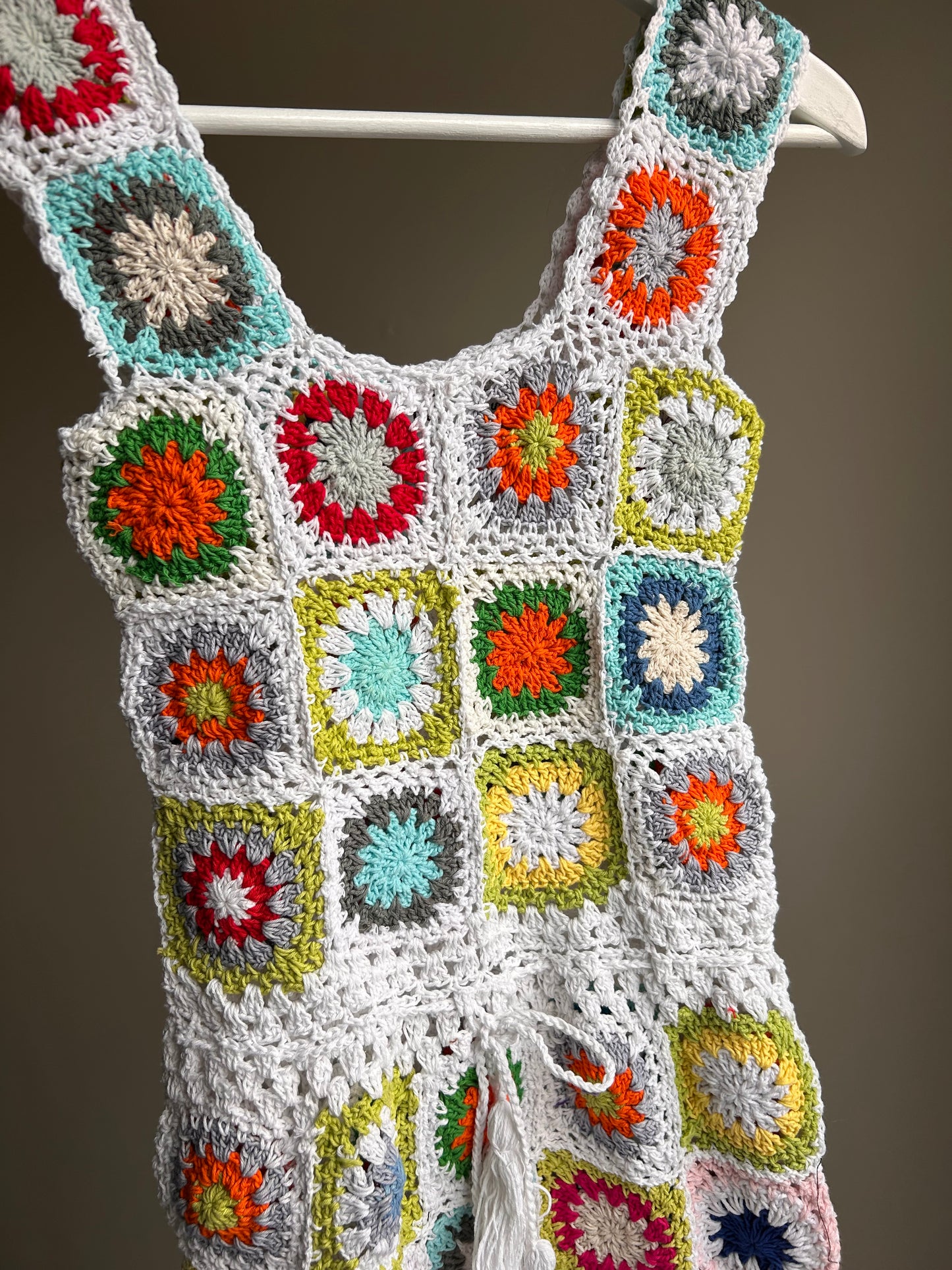 Granny Square Crochet Dress - S