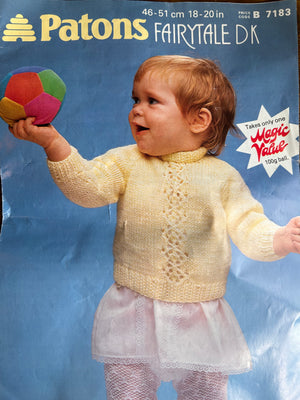 Digital Vintage Patrons 100g “magic value” baby jumper knitting pattern