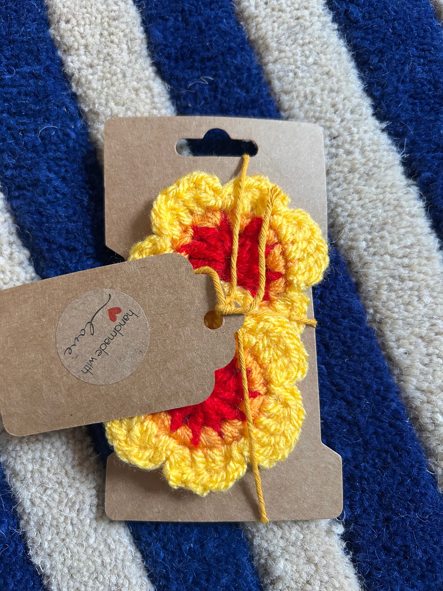 Crochet flower clip set