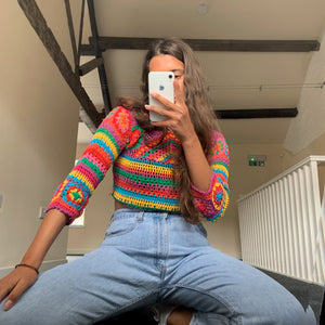 *REWILD* Ziggy cropped Jumper in Rainbow