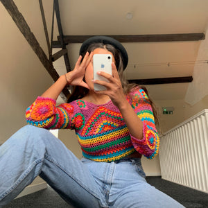 *REWILD* Ziggy cropped Jumper in Rainbow