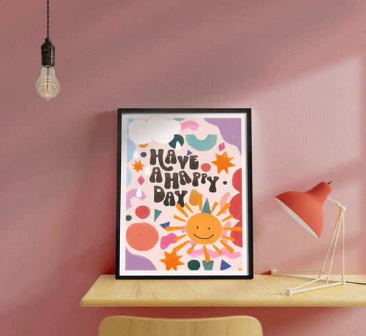 Happy Day A3 Art Print / Poster