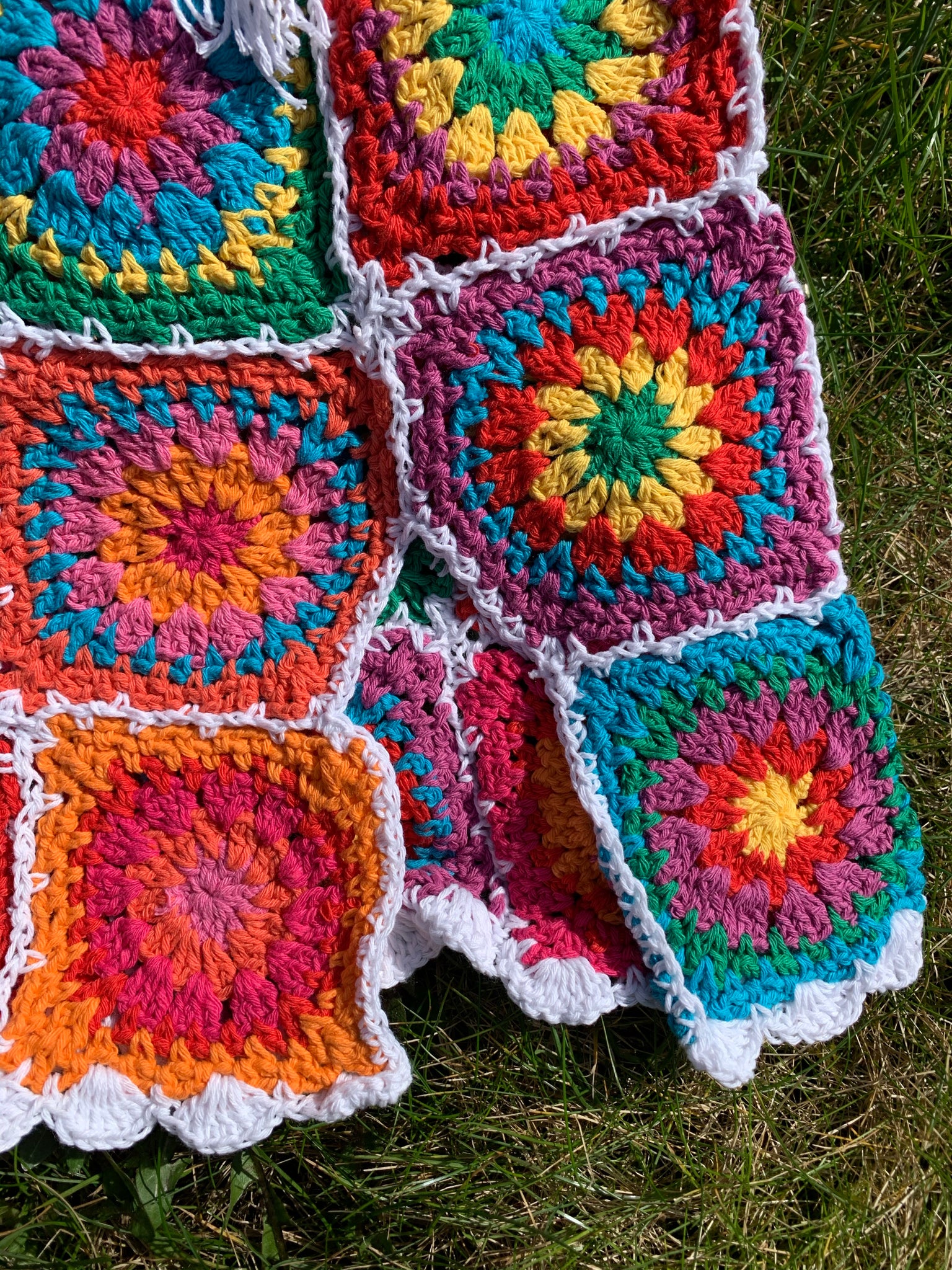 Tutti Frutti Granny Square Skirt with Split