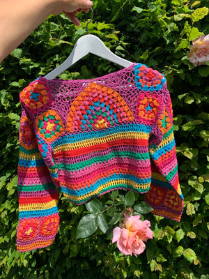 *REWILD* Ziggy cropped Jumper in Rainbow